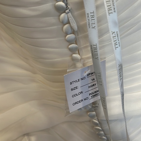 Truly Zac Posen organza wedding gown nwt - Picture 10 of 13